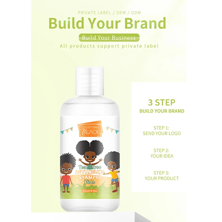 Everythingblack Sultfate Free Paraben Free Organic Safety Natural Kids Shampoo hair care products for Kinky Curls