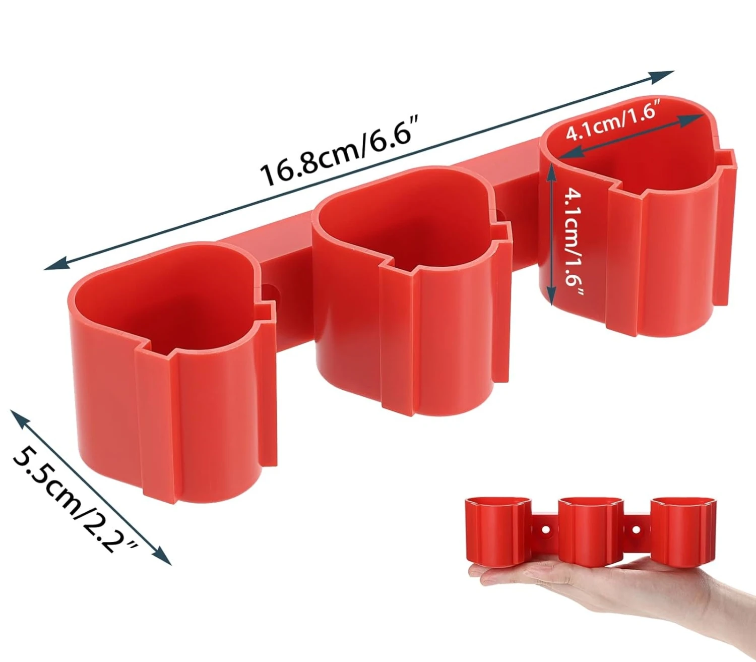 For Battery Tool Adapts to for Milwauk 3-in-1 Hanger Wall Mounted Battery Storage Rack Battery Accessory Storage Kit
