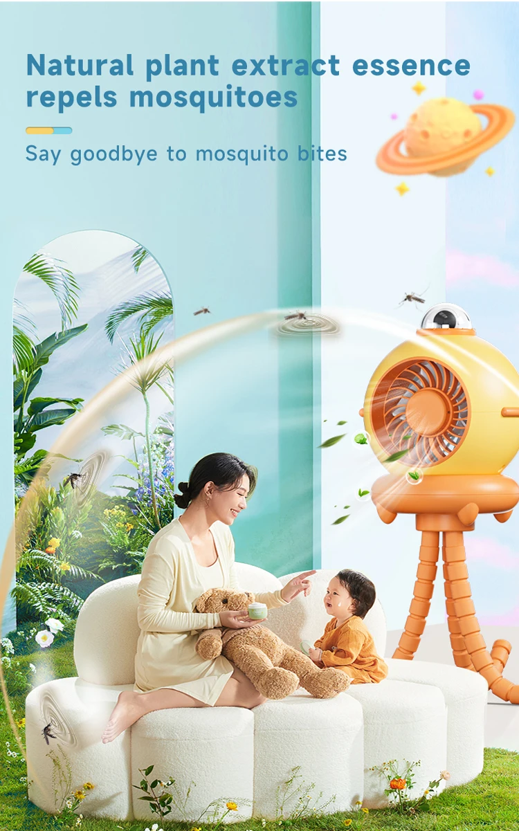 Powerful Large Rechargeable Table Hand Cute Mini Toy Mosquito Repellent Outside Fan For Kids Children
