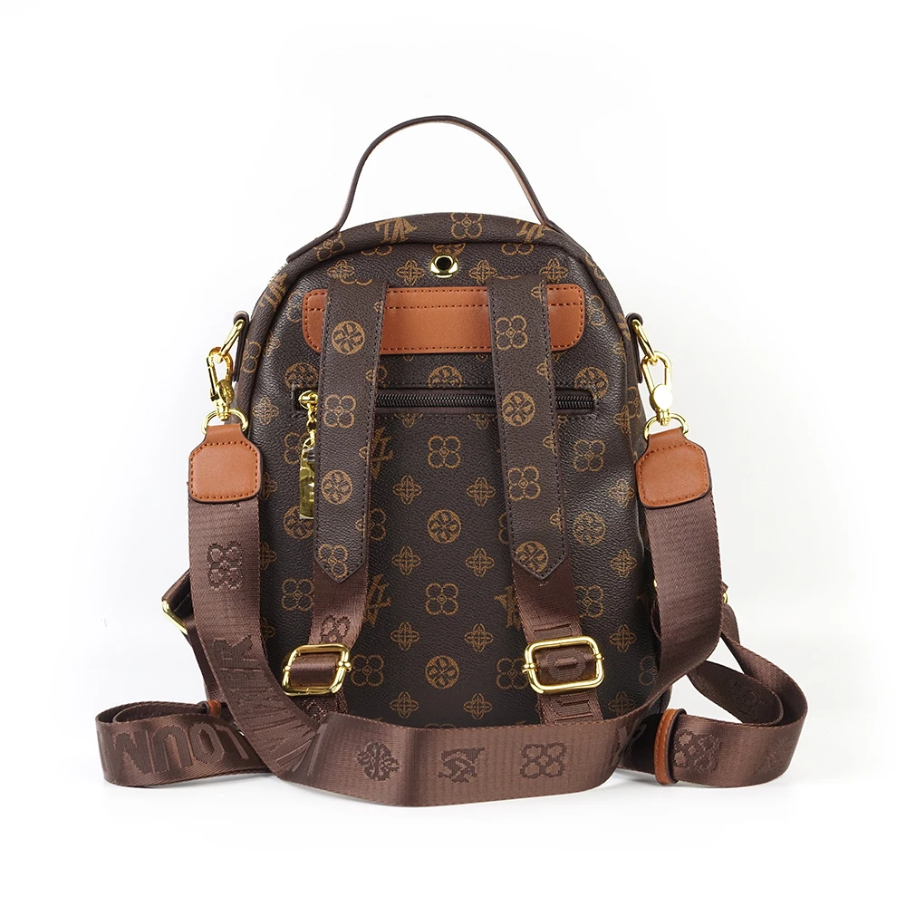 classic private label luxury Bulk Wholesale Hot Selling Printing Portable PVC Leather Backpack School Bags For Students