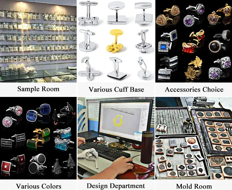 
High Quality Stock Mens Cufflinks Mixed Designs Ready to Ship Cufflink for Men 