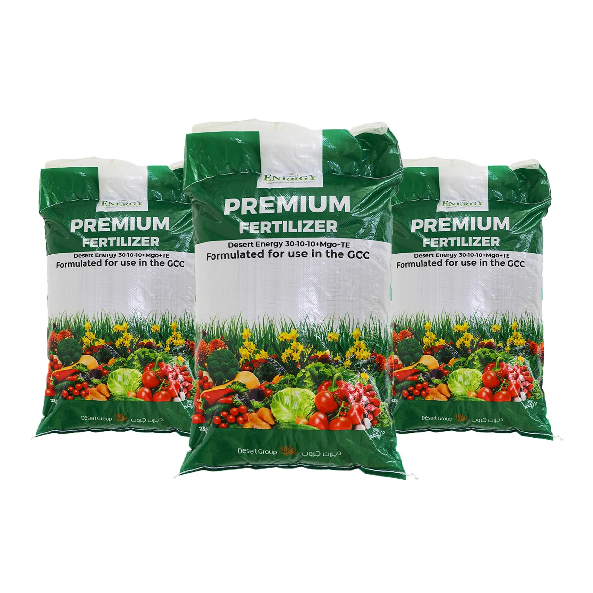 Robust Plant Growth with Optimal Nutrient Combination Desert Energy  30-10-10+MgO+TE - Compound Powdered Fertilizer  25kg