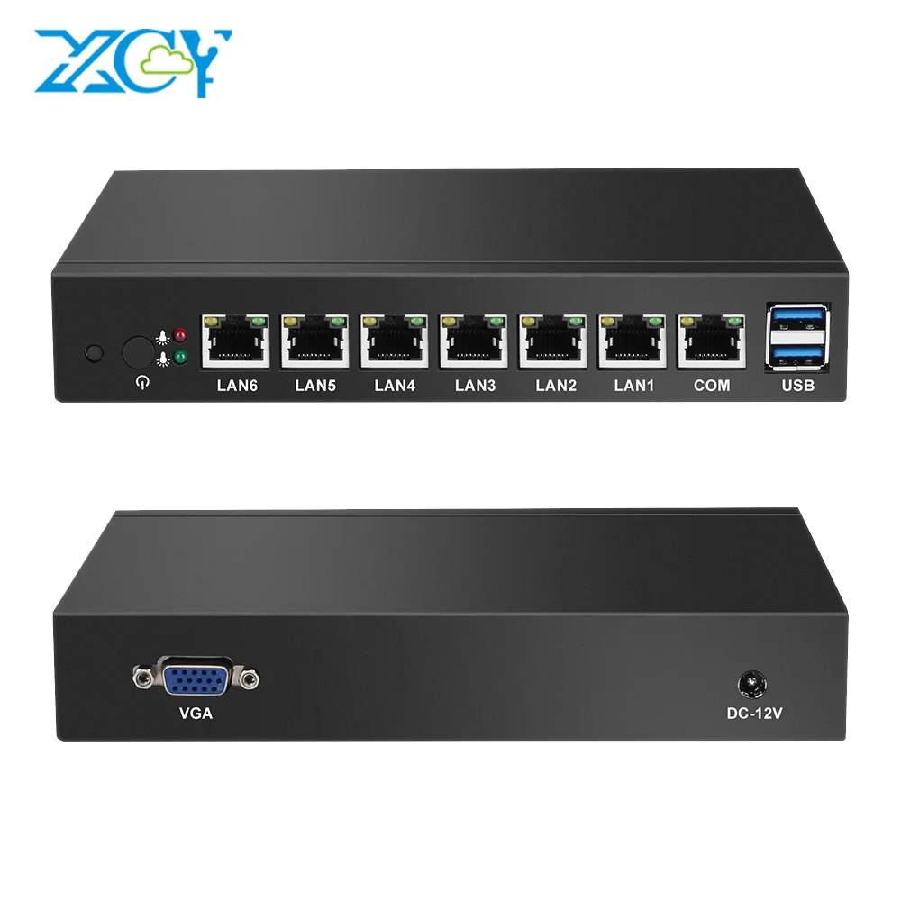  PfSense брандмауэр шлюз мягкая маршрутизатор VPN Мини ПК 1007U 1037U 6 Nic Gigabit Ethernet LAN порт компьютера для сетевого