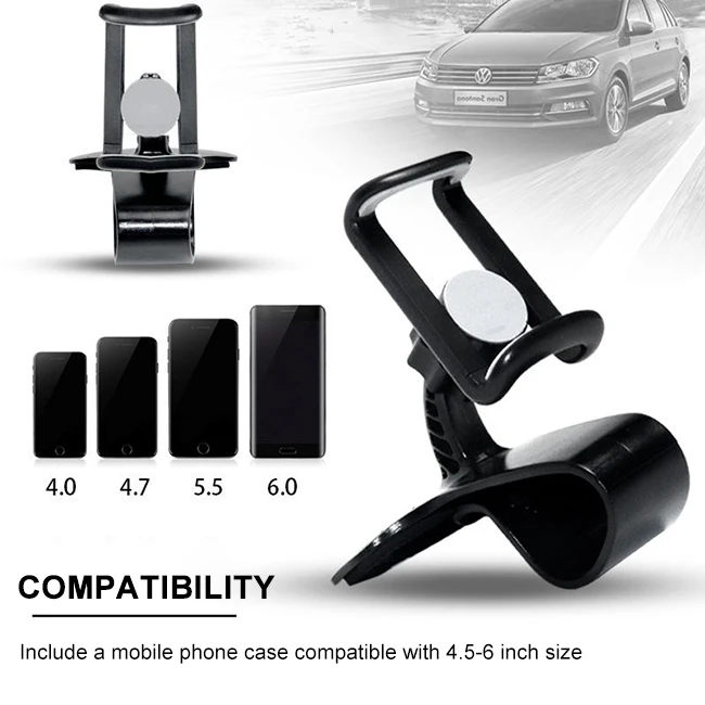  Hot Selling Vehicle Stable Phone Mount Universal Cradle 360 Rotation Anti Slip Car Mobile Holder Stand Support World