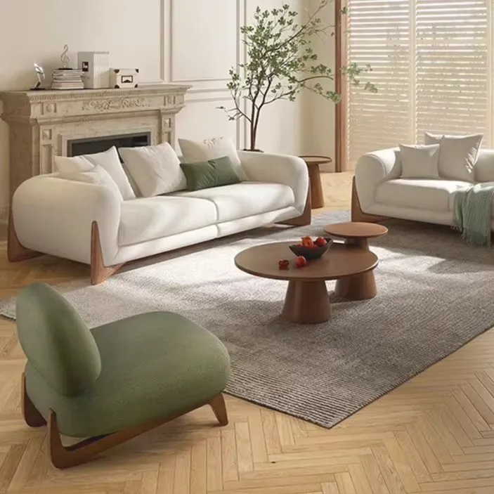 Nordic living room fabric sofa Modern creative cashmere sofa combination