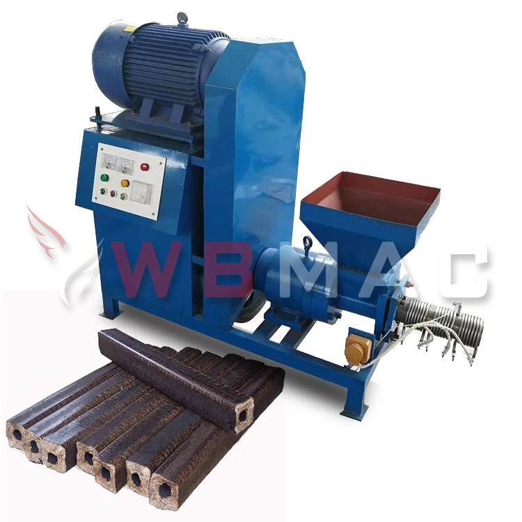 Sawdust Briquette Charcoal Making Machine For Cooking Biomass Wood Fuel Compressed Sawdust Logs Briquettes Machine