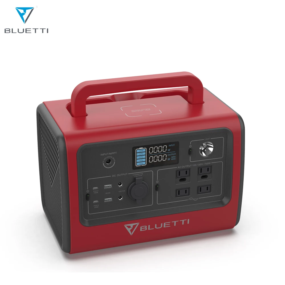 Bluetti 720Wh 110V 220V литиевая аккумуляторная батарея для наружного питания 1000W энергосберегающий генератор портативная электростанция