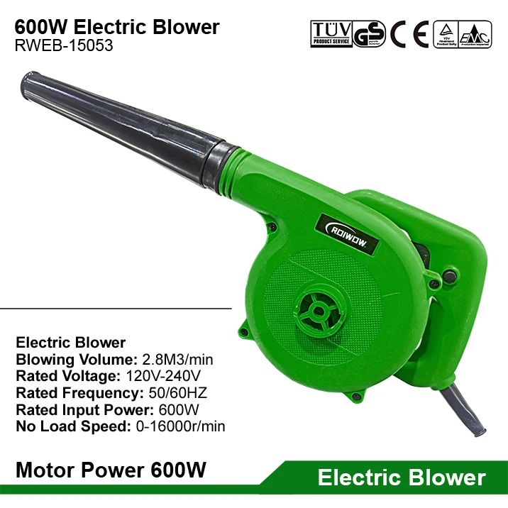 600W Electric Air Blower Car Dust Leaf Grass Garden Yard Portable Electric Blower Machine Handheld Small Mini Power Blowers