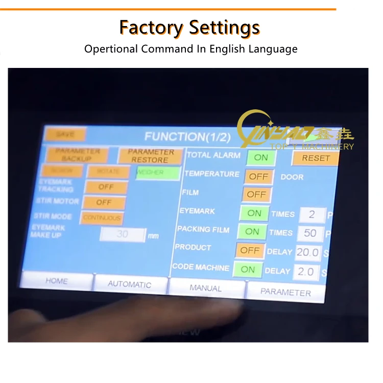 TOP Y High Quality Full Automatic Weighing Filling Mozzarella Cheese Packing Machine Food Packaging Machine