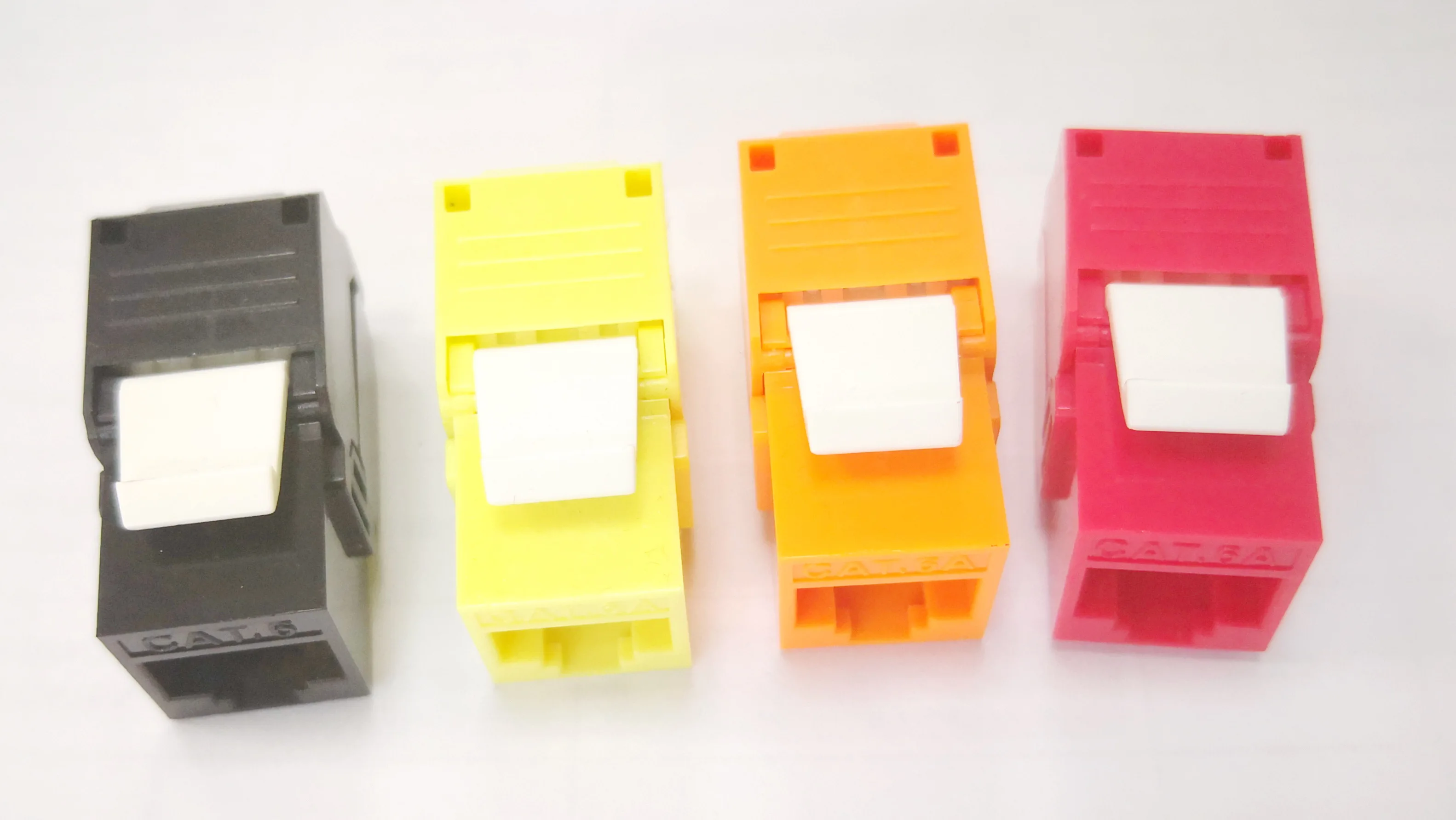 Colorful UPT connector rj45 Toolless Keystone Jack Non-shielded 180 Degree CAT6 & CAT6A