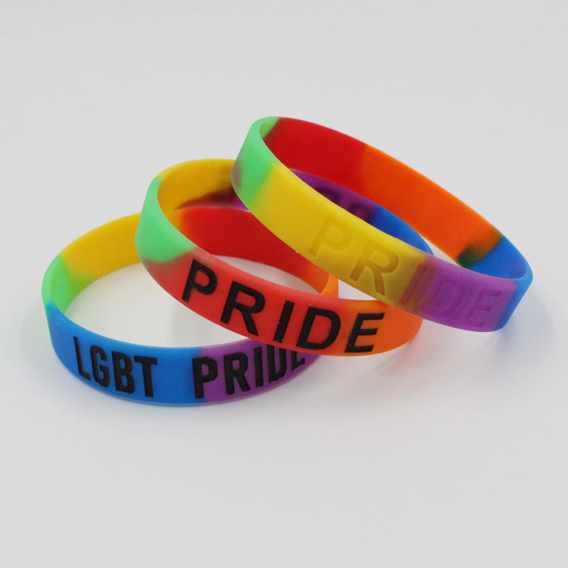 Cheap Custom Logo Full Color Print Party Sport Basketball Festival PRIDE Silicone Wristband