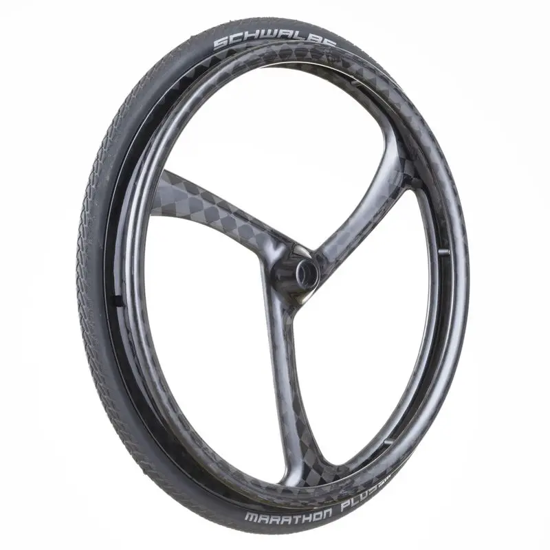 CAREMASTER  CT9001 24 inch Carbon Fibre Tyre Wheelchair Wheel with Super light Hand rim for sports wheelchair