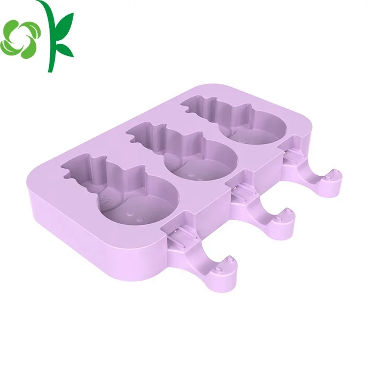 OKSILICONE Adorable Diy Ice-stick Multiform Cartoon Popsicle Mold  Silicone Ice Cream Mold Maker Set
