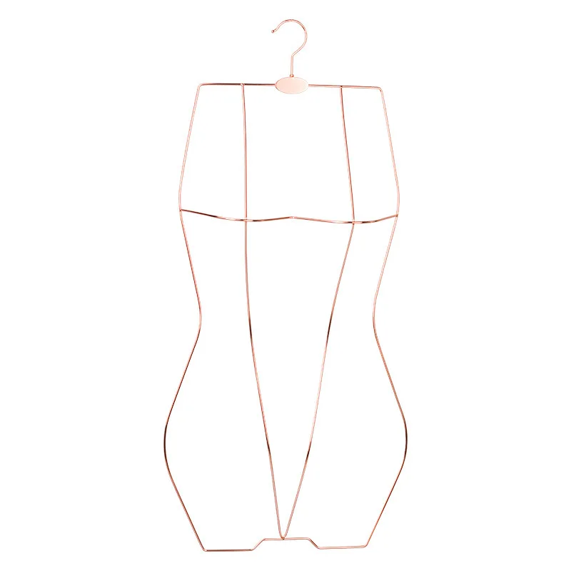 Body Shape Chrome Golden Silver Swimsuit Underwear Hanger Display, Metal Wire Clothes Swimwear Swimsuit Hangers for Shop