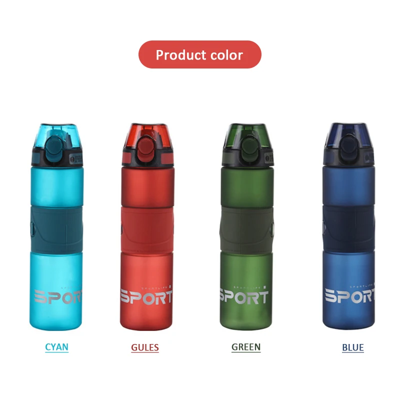 New Design Leak-proof Sport Water Bottle With Straw Plastic Milk Fruit Gym Bottles Tour Outdoor Bicycle Sports Drinkware