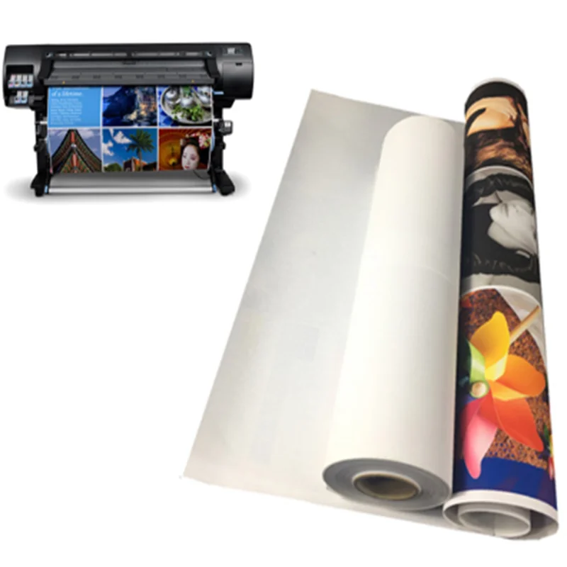 Wholesale Blank Printable Wall Canvas Fabric with Back Glue Self Adhesive Wide Format Roll