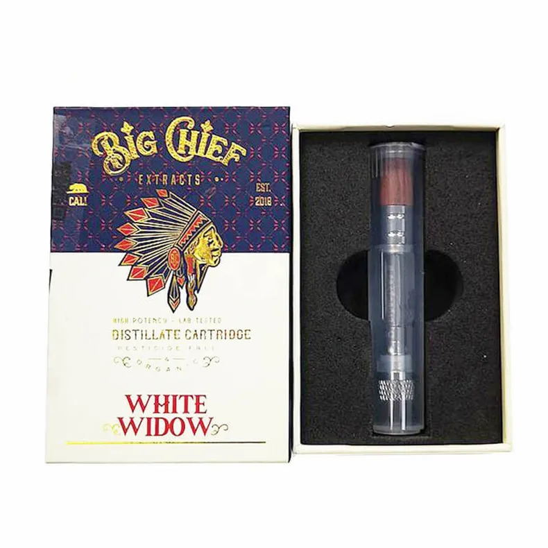 
Factory Wholesale Big Chief Vape Cartridge Cbd 510 Atomizer Wood Tips With Packaging Box Fast Shipping 
