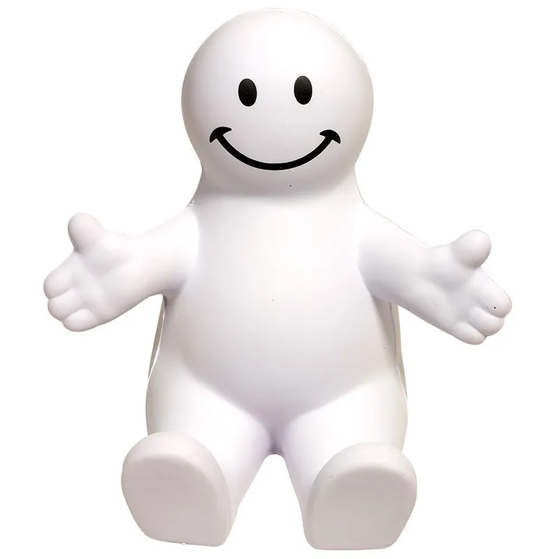 Wholesale Custom Logo Soft Novelty Smiley Phone Holder Foam Squishy Toy High Quality Promotional Phone Holder Stress Relief Ball