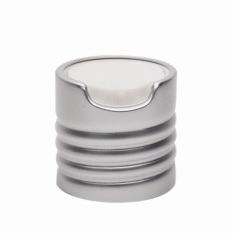 Newest Factory 24mm Silver Aluminum  Screw Thread Disc Top Cap
