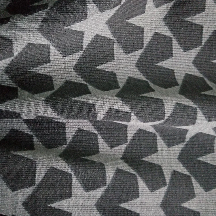  100 polyester material knitting imitated cotton l velvet printing star fabric for