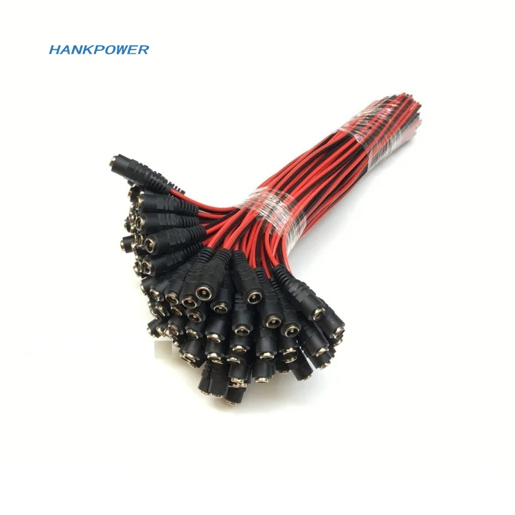 DC Power Cable DC 5.5*2.1mm Male Plug To Open Cord For Monitoring Camera TV With Red and Black Cable