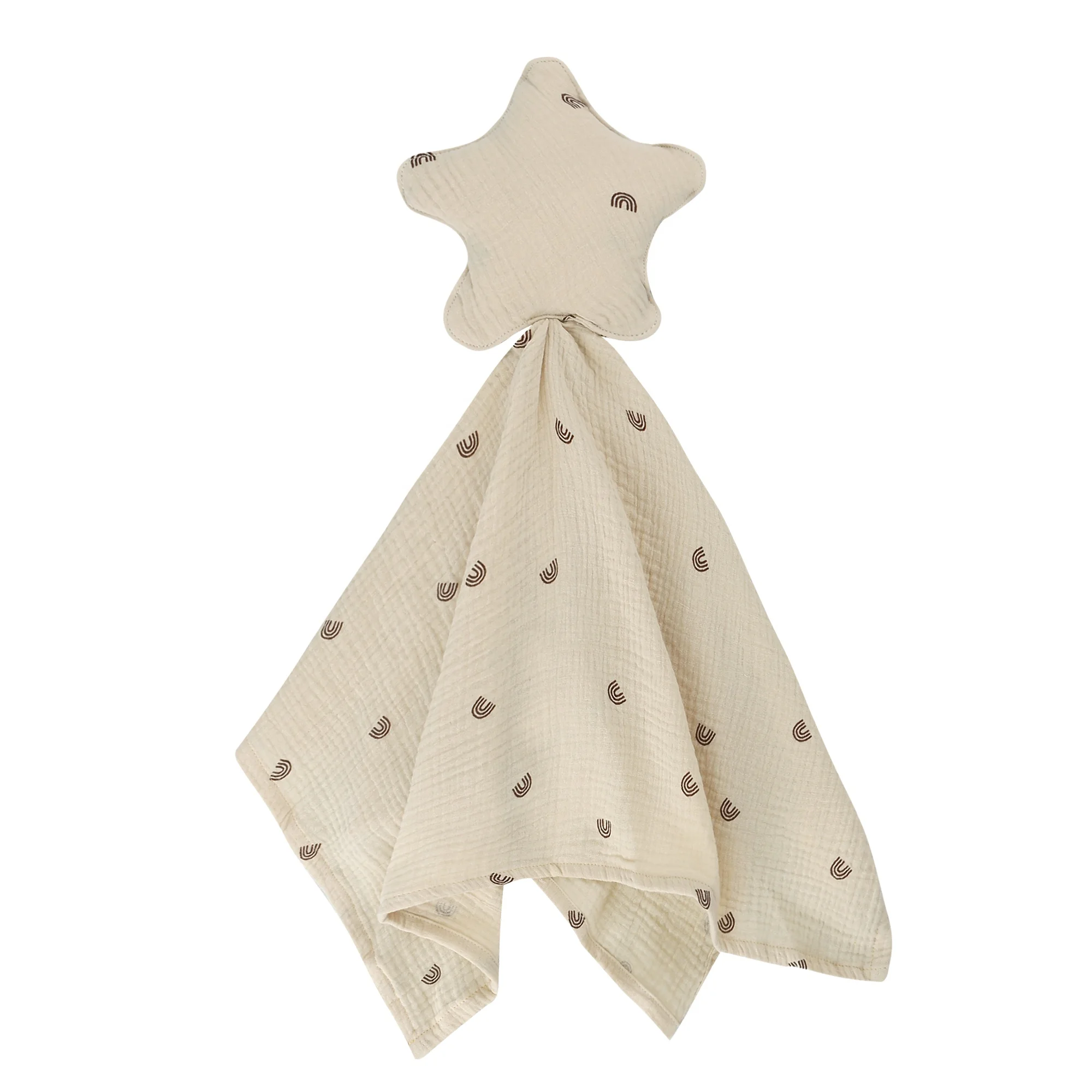Star Pattern Baby Cozy Toy Baby Muslin Security Blanket Newborn Baby Gift