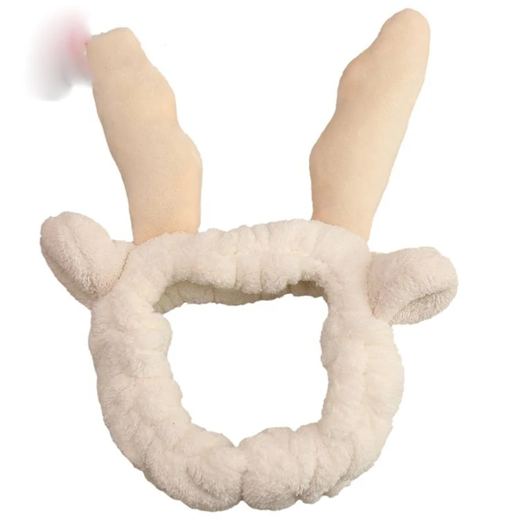 High Quality Elk Horn Shape Face Washing Hair Lace Christmas Decoration Makeup Hair Band