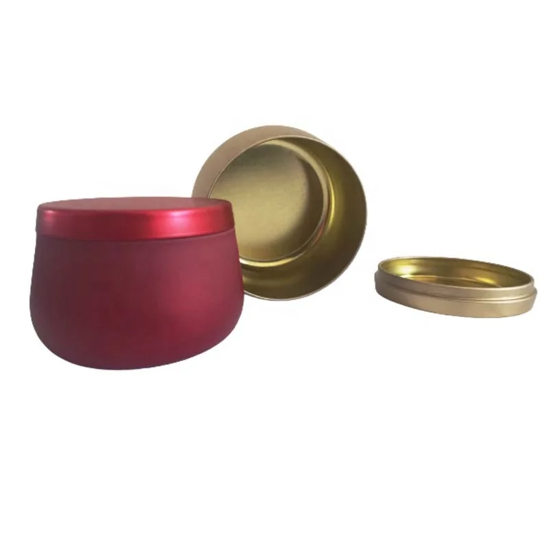 8 Oz Empty Christmas Metal Cosmetic Candle Tins Jar Cans