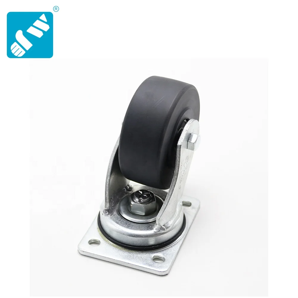 5 Inch Yellow PU on Cast iron Wheel Swivel Plate 450-800kgs Heavy Duty European Style Industrial Trolley Caster,Zinc Plated