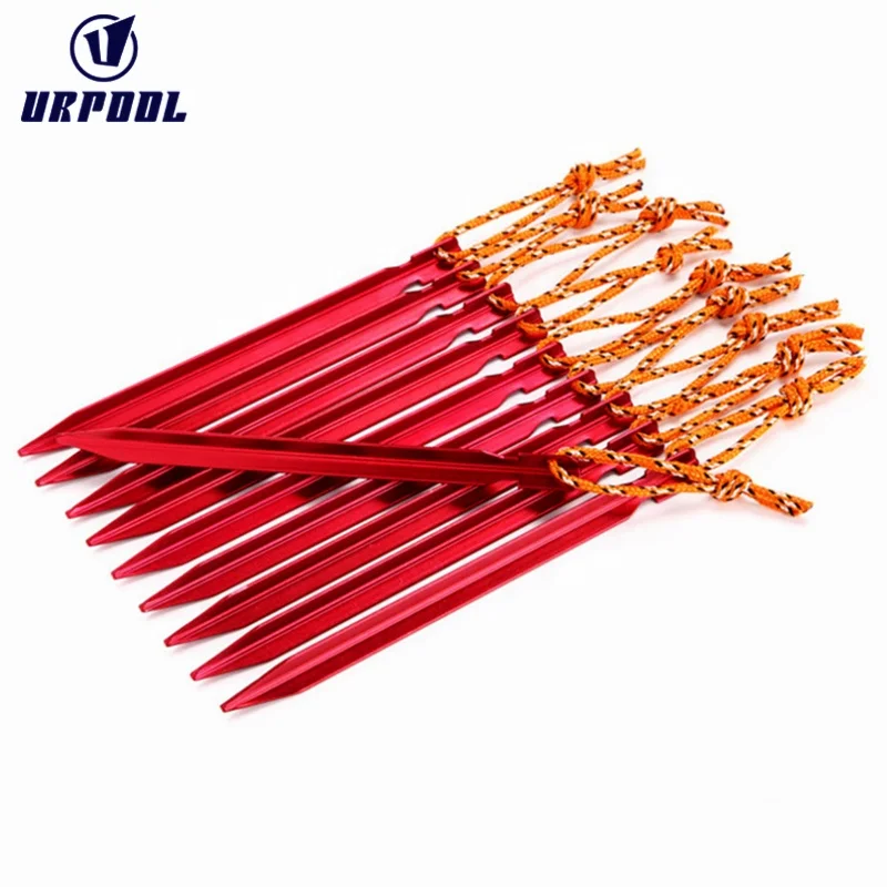 Hot sale tent pegs aluminum tent stakes camping tent pegs sticks Garden Landscape Stakes