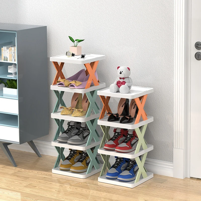 Shoe Rack Shoe Stand Space Saving Free Standing Storage Organizer for Entryway Closet Hallway Easy Assembly