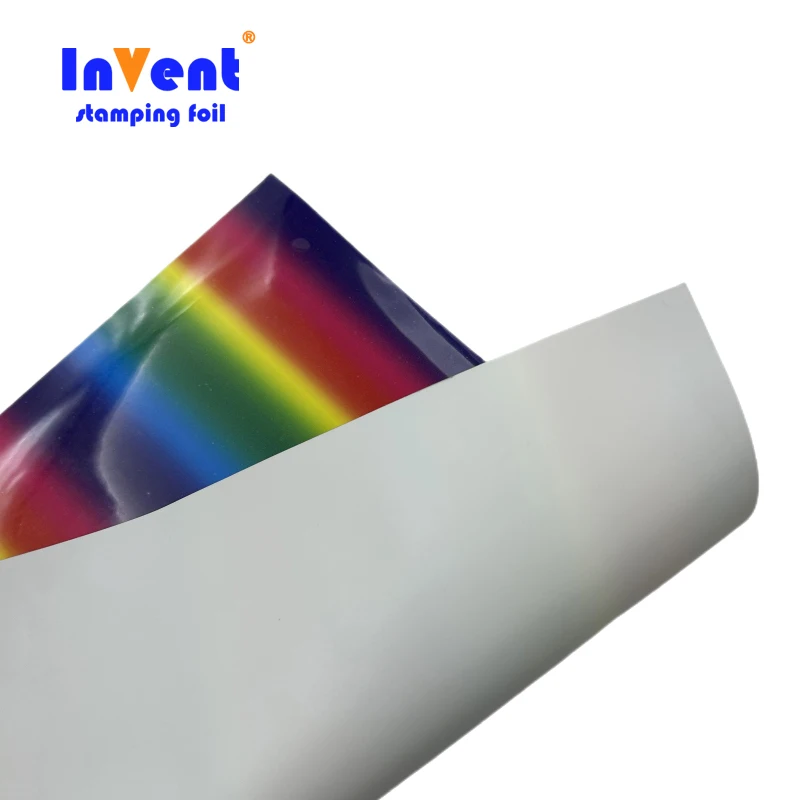 Thermal paper roll 57x40 PU material heat shrinkable film vinyl Rainbow hot stamping foil vinil textil