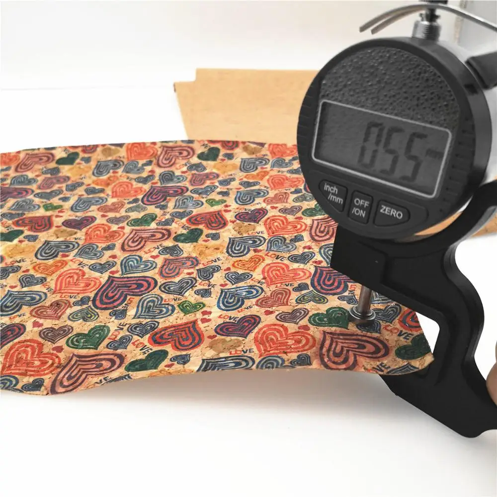 
Printed Floral Wood Surface Natural Real Cork Fabric Faux Leather Sheet For Tote Bag Decoration 