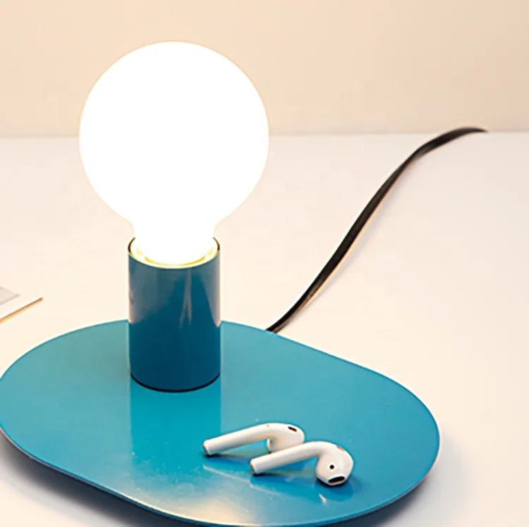 Nordic Table Lamp Living Room Bedroom Hotel Korean Table Lamps Modern Indoor Lighting E27 Socket Light Fixtures
