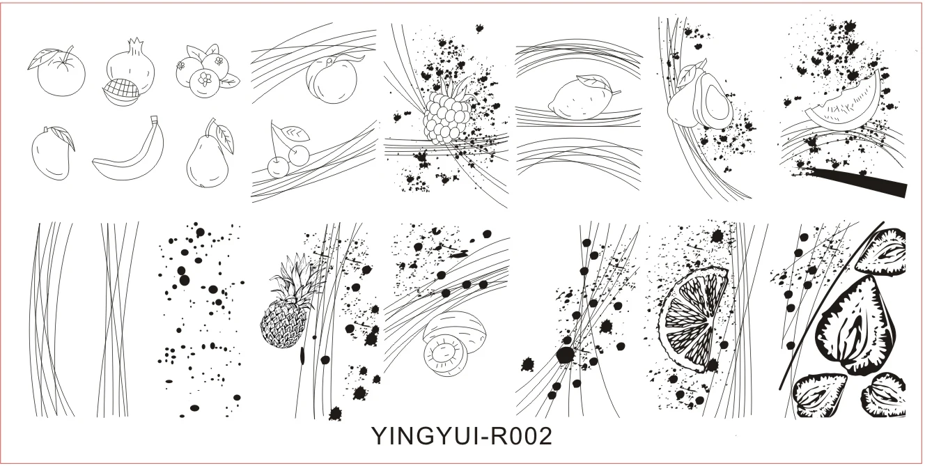  Summer Season style nail art steel plate printing template decoration mould painted