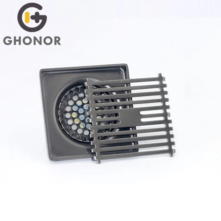 Anti-Corrosion Backflow Preventer Mold Shower Tile Floor Drain Cover Steel Chicago PVC Plastic Draining With Pvc