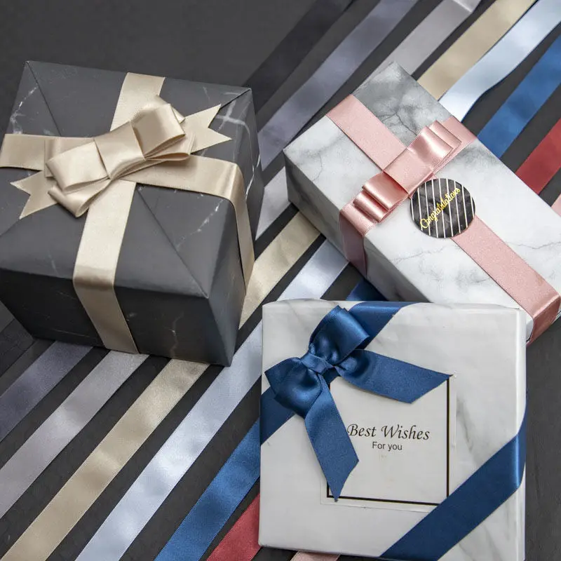 Wholesale custom size and printing logo ribbon bows for boxes