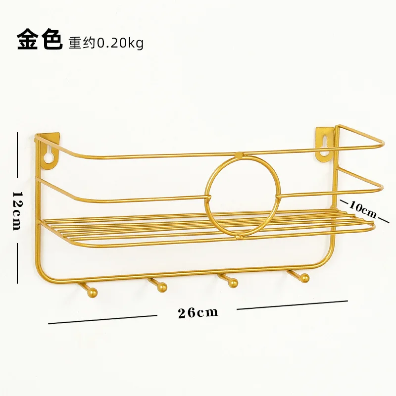 Bathroom New Design Metal Wire Storage Floating Wall Mounted Shelves