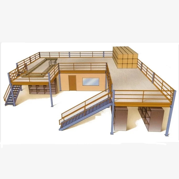 Производство EBILMETAL, Заводские индивидуальные стеллажи для пола в мезонине, промышленная стальная платформа, стеллаж для хранения складов