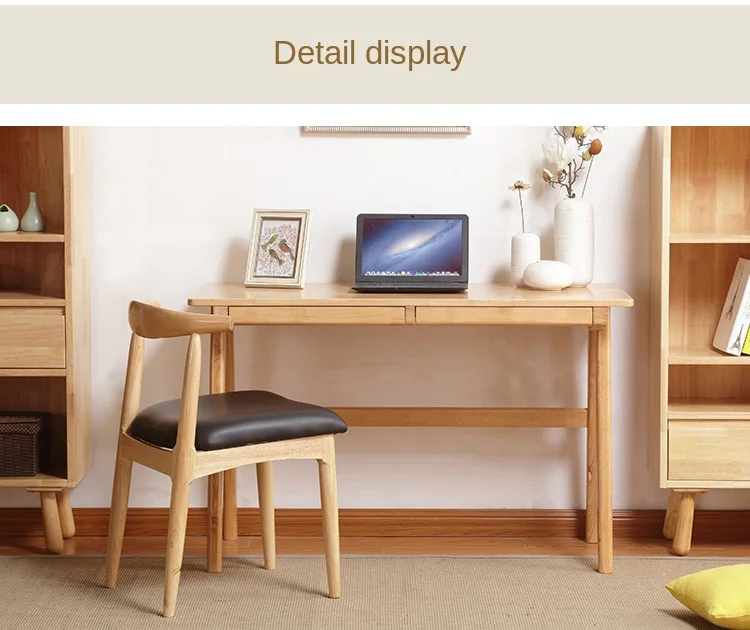 Factory direct sell solid wood office desk Student Desk And Chair Computer Table  set