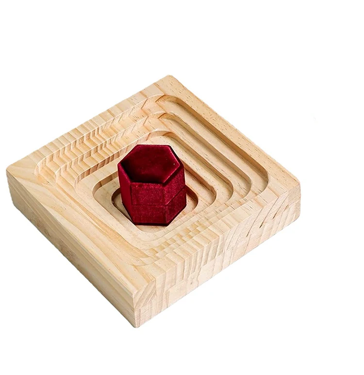 customized wooden candle holder home Decorative desktop perfume organizer scented candle holder bathroom use