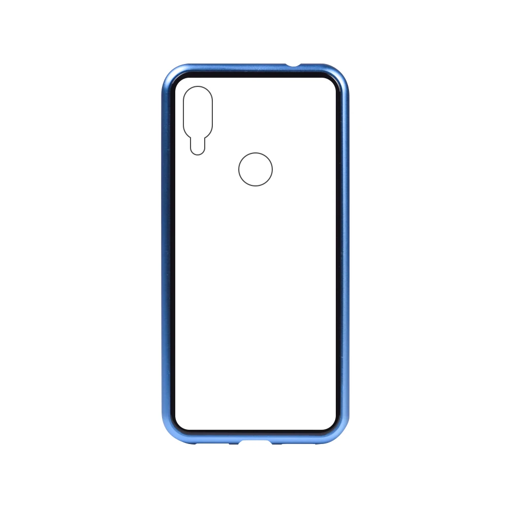 2020 New Models 9H Tempered Glass Back Cover 360 Metal Flip Magnetic Phone Case  For redmi 7/Y3