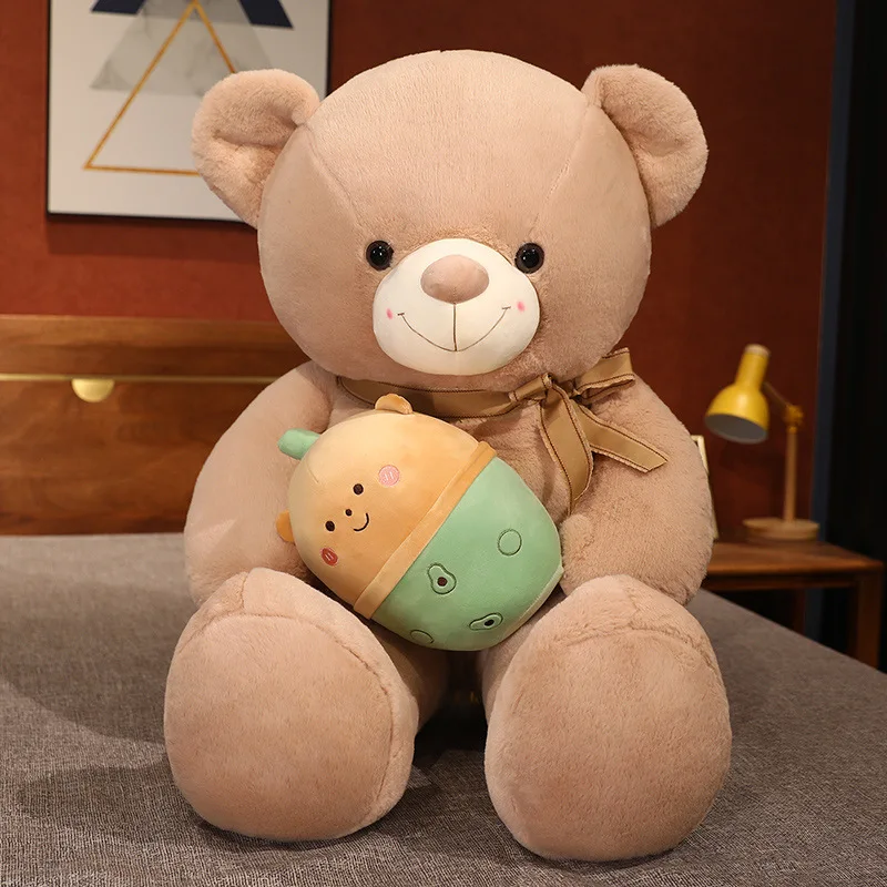 Customize Big Teddy Bear Plushies Toys with Boba Plushie Custom OEM Giant Bears Plush Toy 100 CM