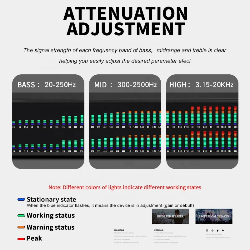 Professional DJ System New 2U Dual 31 Bands Audio  Effect DSP Processor Graphic Digital Equalizer for Stage Home Karaoke