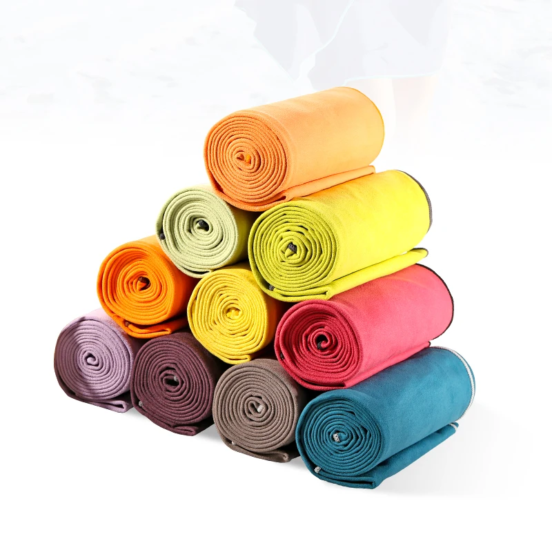 Custom Quick Dry Microfiber Suede Beach Towel Ultralight sweat soft towel With Custom Logo Size for Gym Sports
