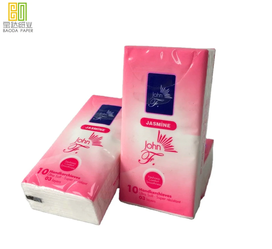 soft and comfortable 10 sheets pocket tissue with 100% virgin wood pulp facial tissue pocket handkerchief tissue  in Russia