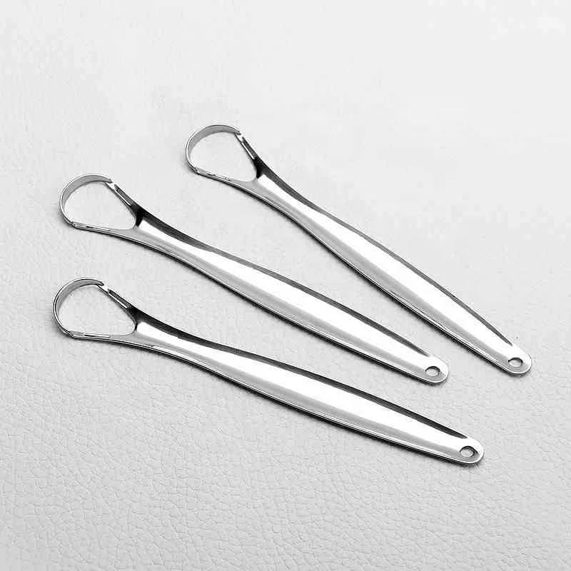 Household Tongue Scraper Reusable Stainless Steel Dental Oral Hygiene Tongue Cleaner Breath Maker Mouth Brush
