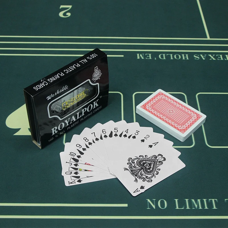 Professional Manufacturer Customized Classic Board Card Game 100% Plastic Playing Poker Cards Double Deck Poker Set