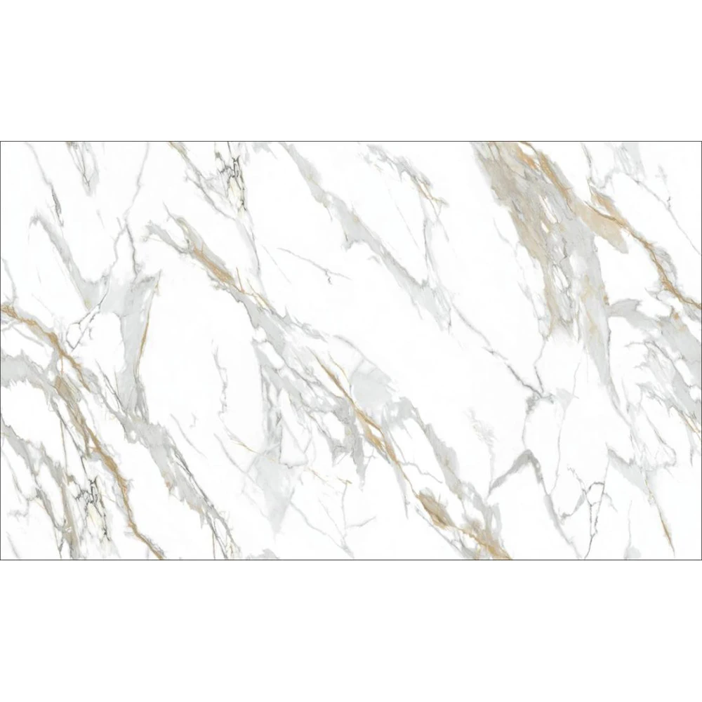 Calcutta Oro Gold Crystal Glass Countertop thick slab glass TV Backdrop Kitchen Top Artificial Slab 3000/2800x1600mm