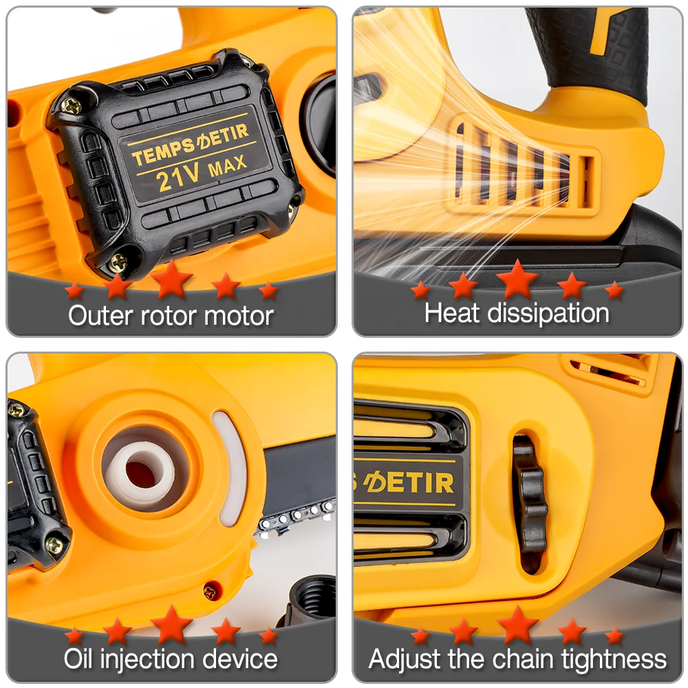 8 inch Brushless Motor Rechargeable Lithium Battery External Rotor Motor Electric Chainsaw